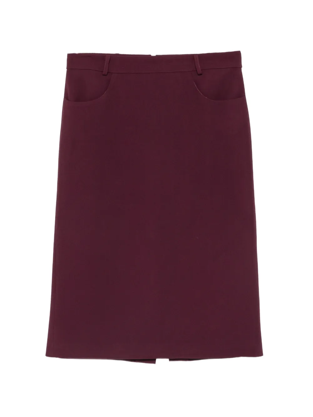Ermanno Scervino belt-loop rear-slit midi skirt Rood
