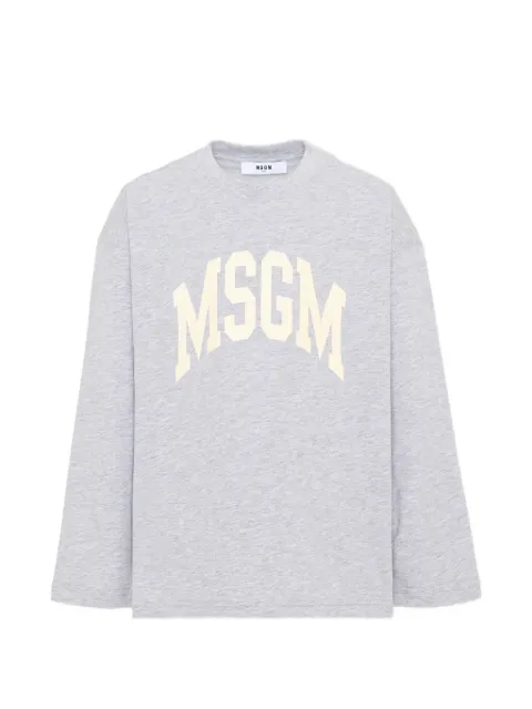 MSGM Kids logo-print long-sleeve T-shirt