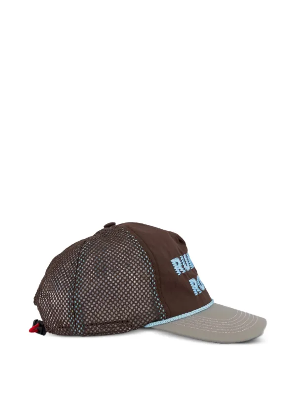 ALEX ZONO Embroidered Mesh Trucker Hat | Brown | FARFETCH