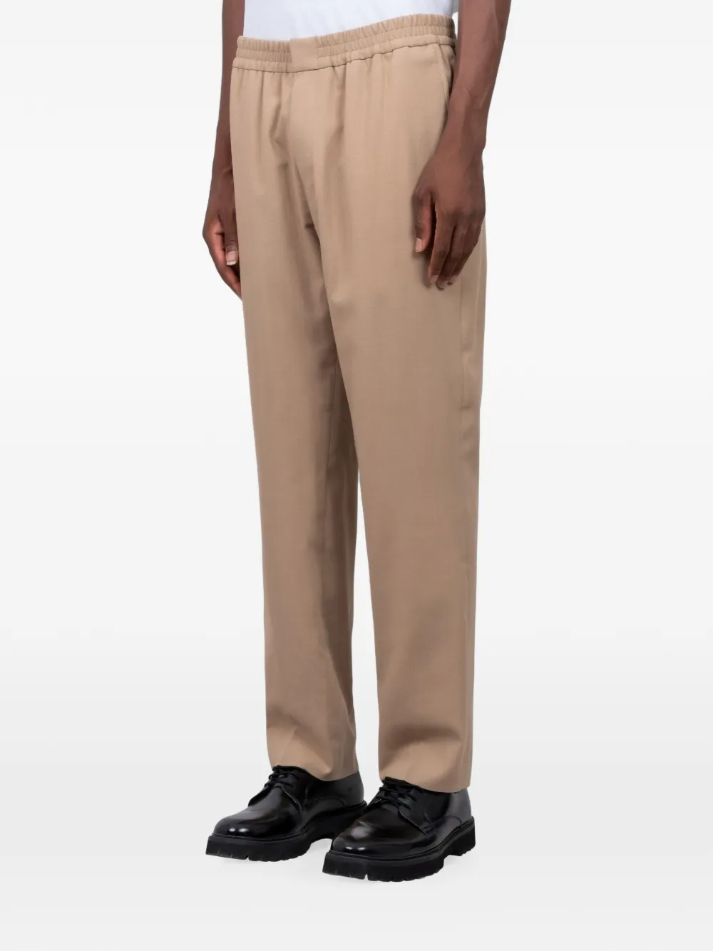 AMI Paris Broek met elastische taille Beige