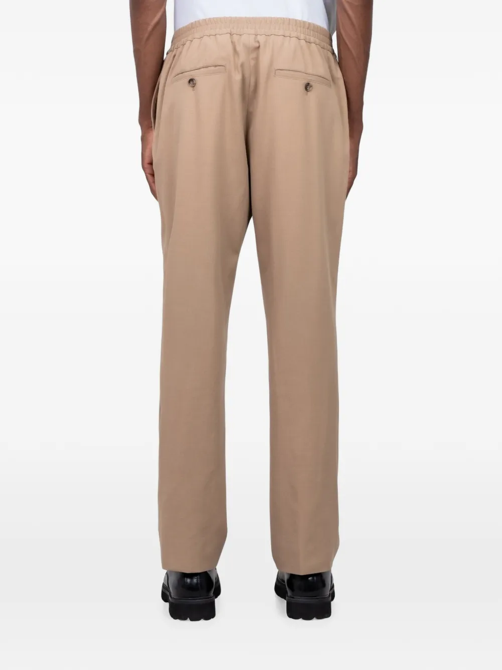 AMI Paris Broek met elastische taille Beige