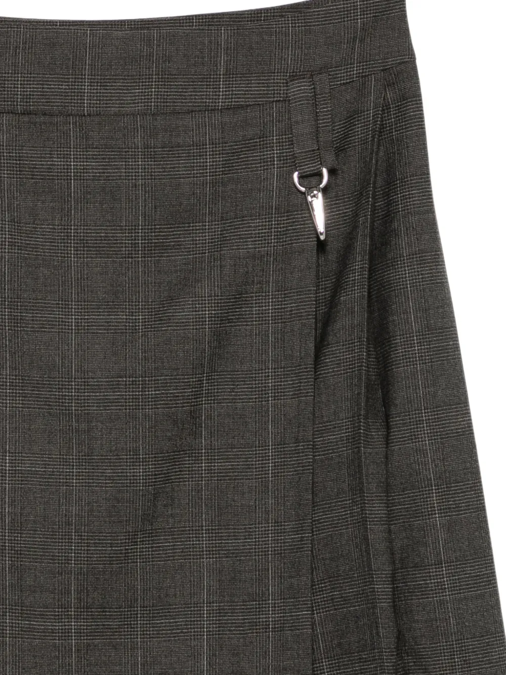 Simone Rocha Check-pattern Pleated Skirt in Grey, view 3