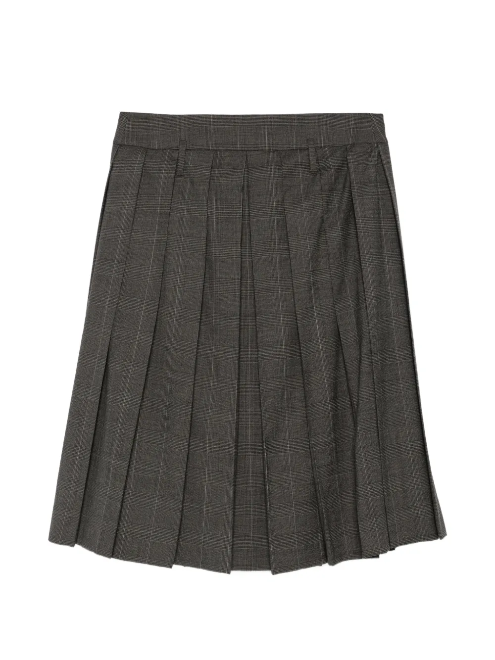 Simone Rocha Check-pattern Pleated Skirt in Grey, view 2