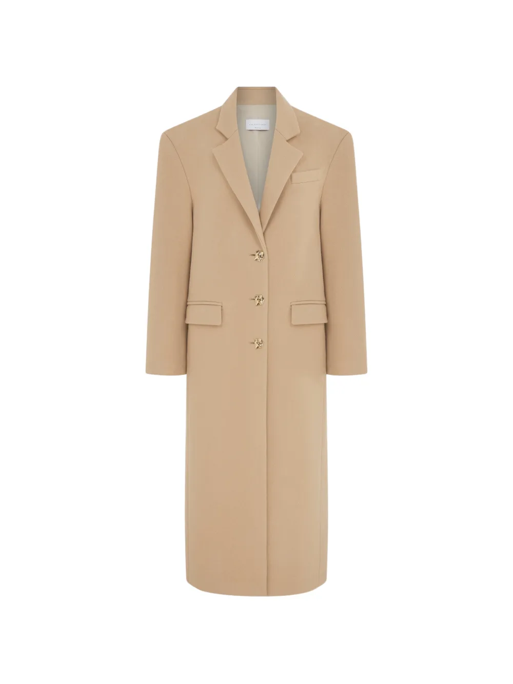 Violante Nessi Verga single-breasted padded-shoulder coat