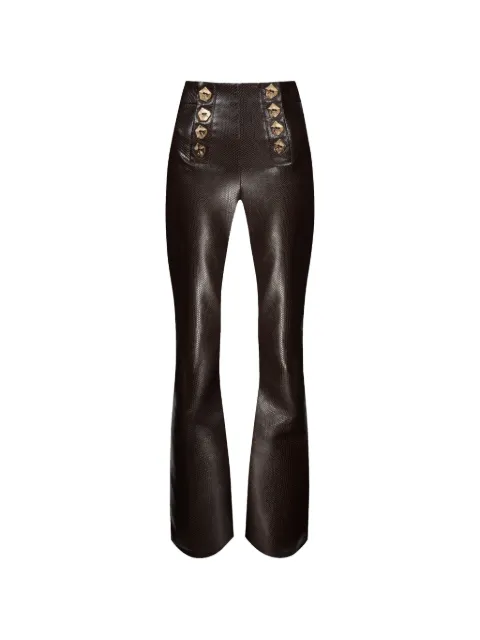 Violante Nessi Matisse snake-effect trousers