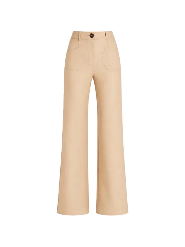 Violante Nessi Francis Flared Trousers in Neutrals