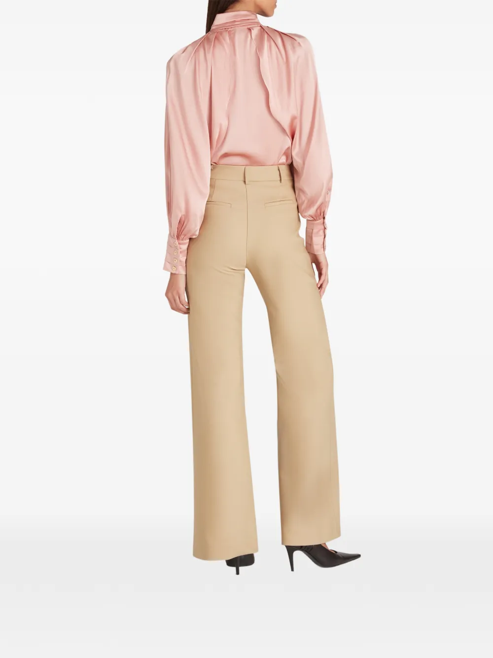 Violante Nessi Francis Flared Trousers in Neutrals, view 4