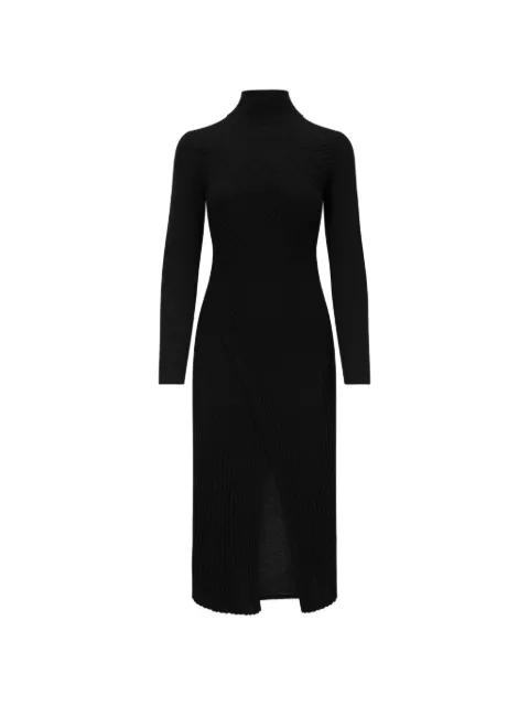 Violante Nessi vestido tejido de canalé con abertura