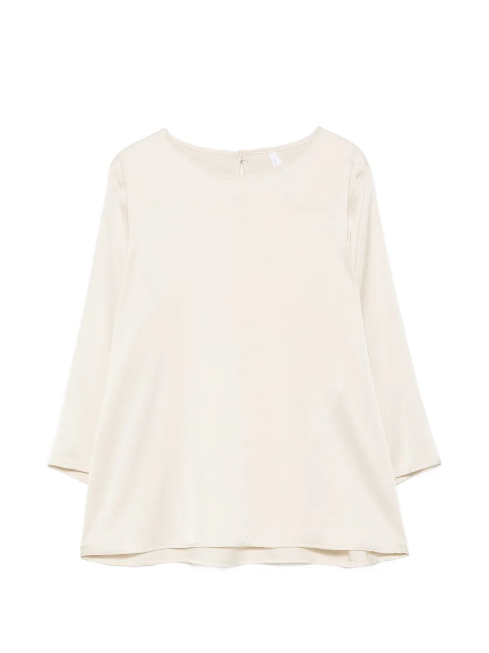 IMPERIAL satin-finish keyhole-back blouse - Toni neutri