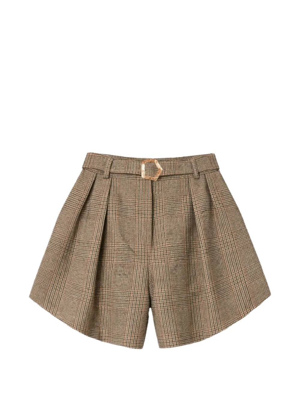 Violante Nessi Sherman belted pleated wool shorts