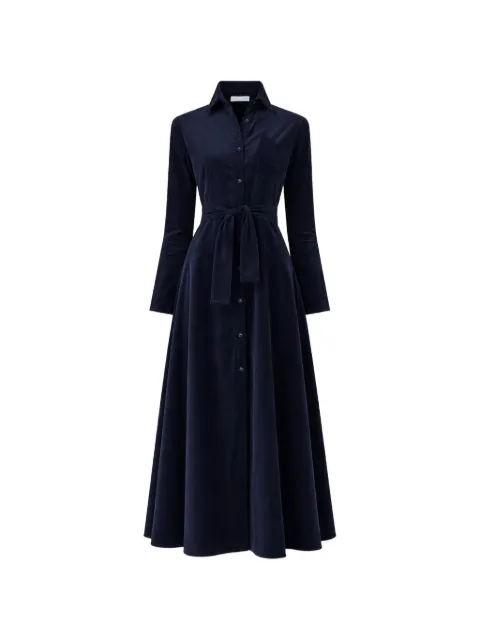Violante Nessi corduroy buttoned-cuff midi dress