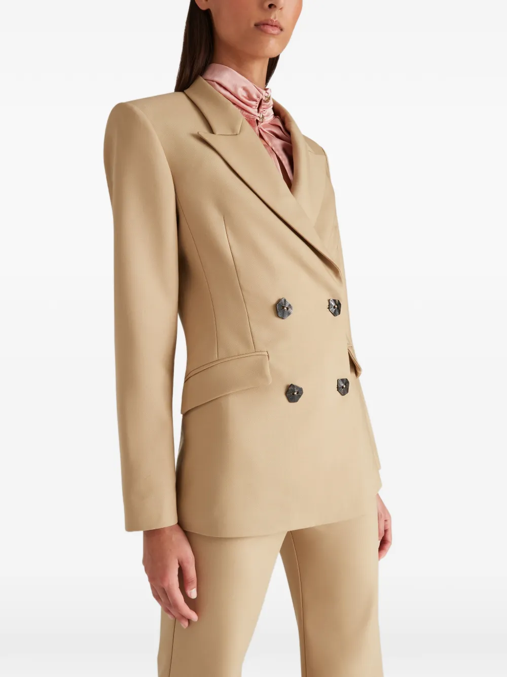 Violante Nessi Sir Double-breasted Blazer in Neutrals, view 5