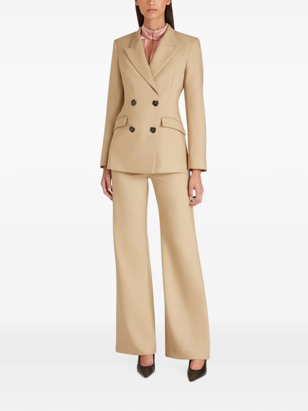 Violante Nessi Sir Double-breasted Blazer in Neutrals, view 2