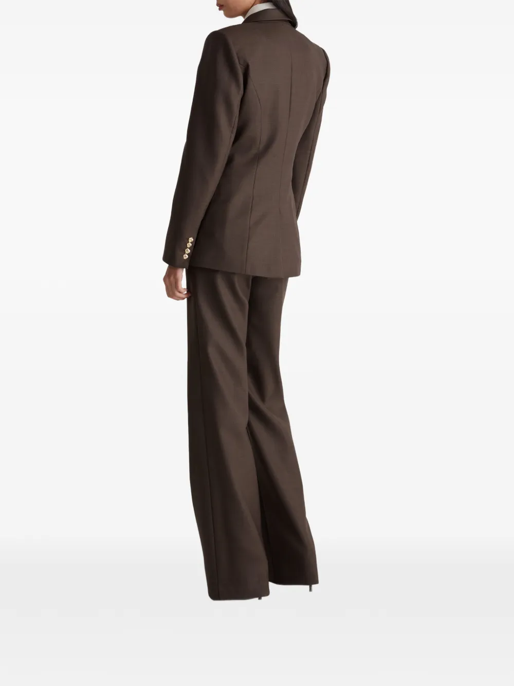 Violante Nessi Sir blazer met dubbele rij knopen en zeshoekige knoop Bruin