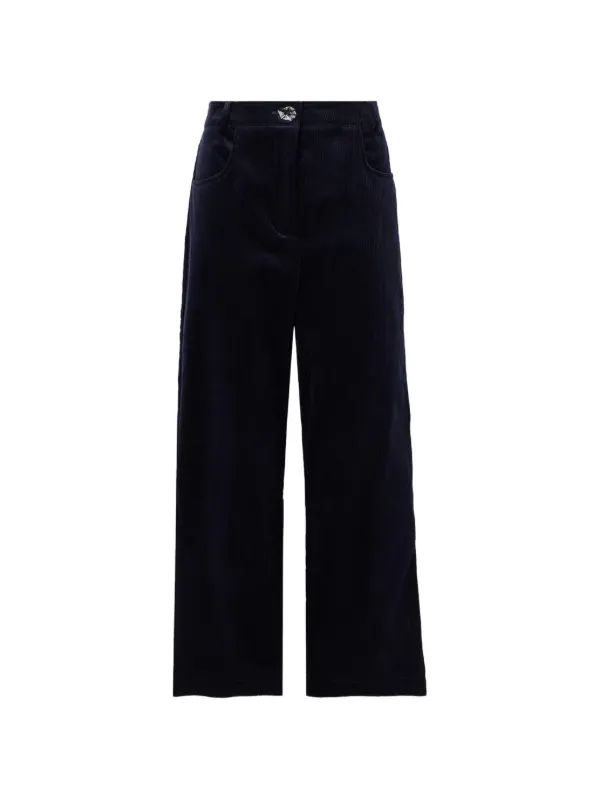 Violante Nessi Corduroy Wide-leg Trousers in Blue