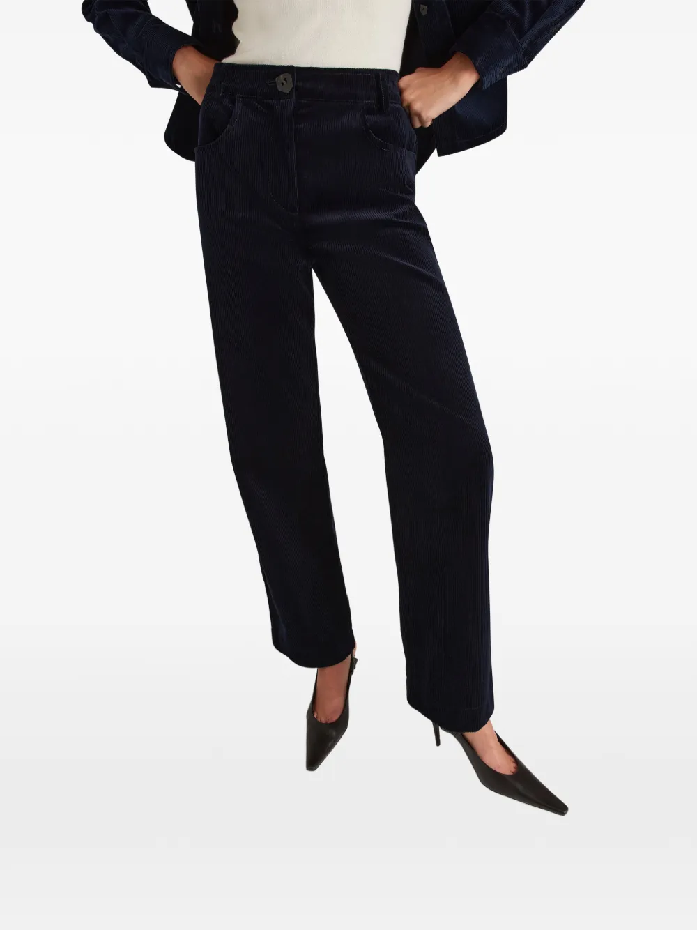 Violante Nessi Corduroy Wide-leg Trousers in Blue, view 2