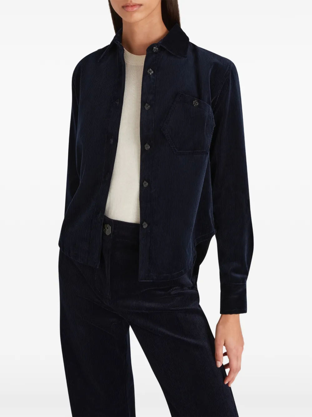 Violante Nessi Corduroy Wide-leg Trousers in Blue, view 3