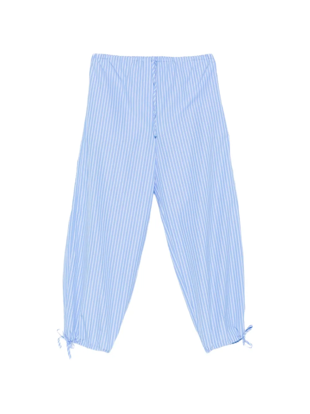 TOTEME striped drawstring-waist trousers - Blau