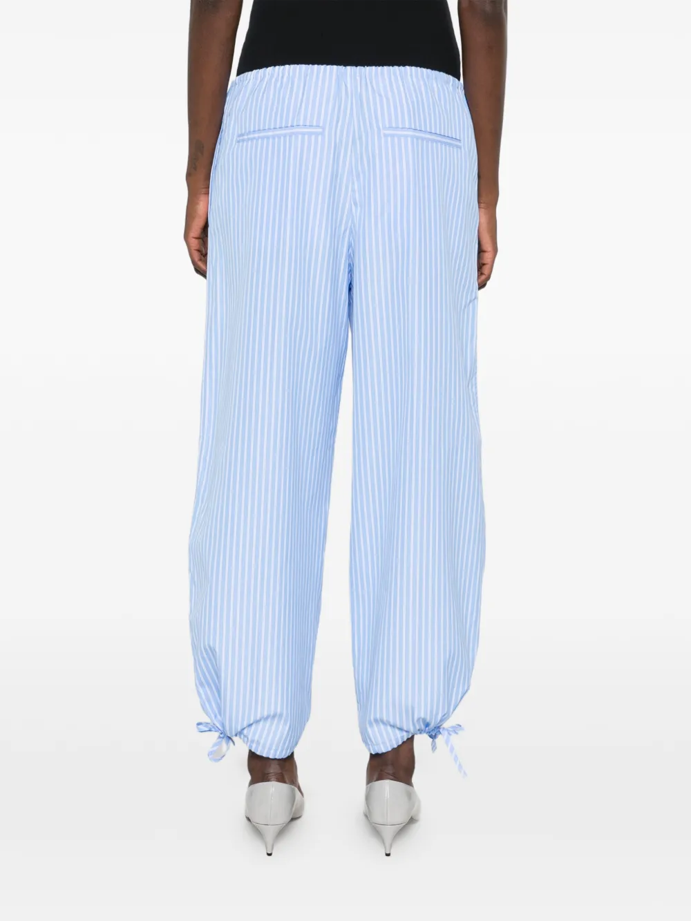 TOTEME Broek met trekkoordtaille Blauw