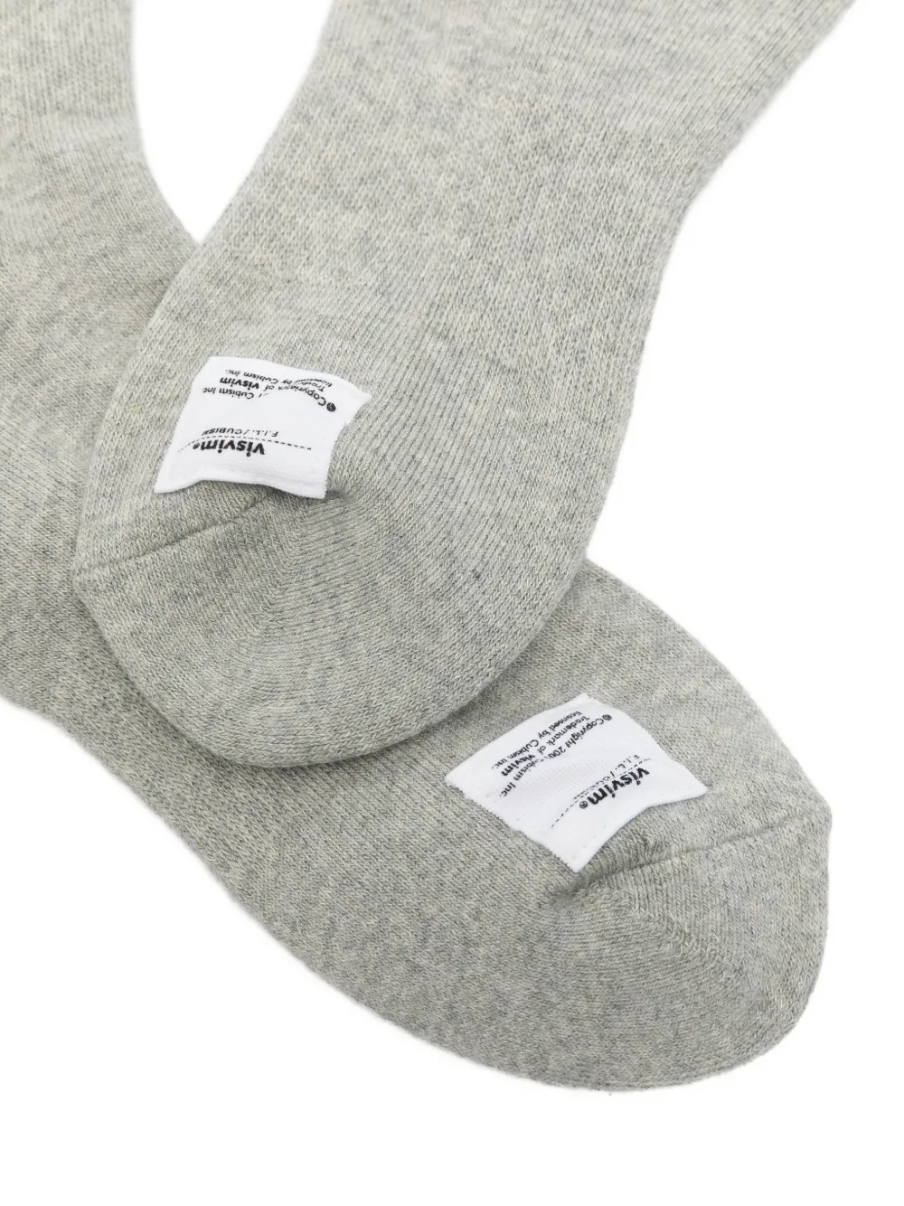 visvim Twee Achilles geribbelde sokken Grijs