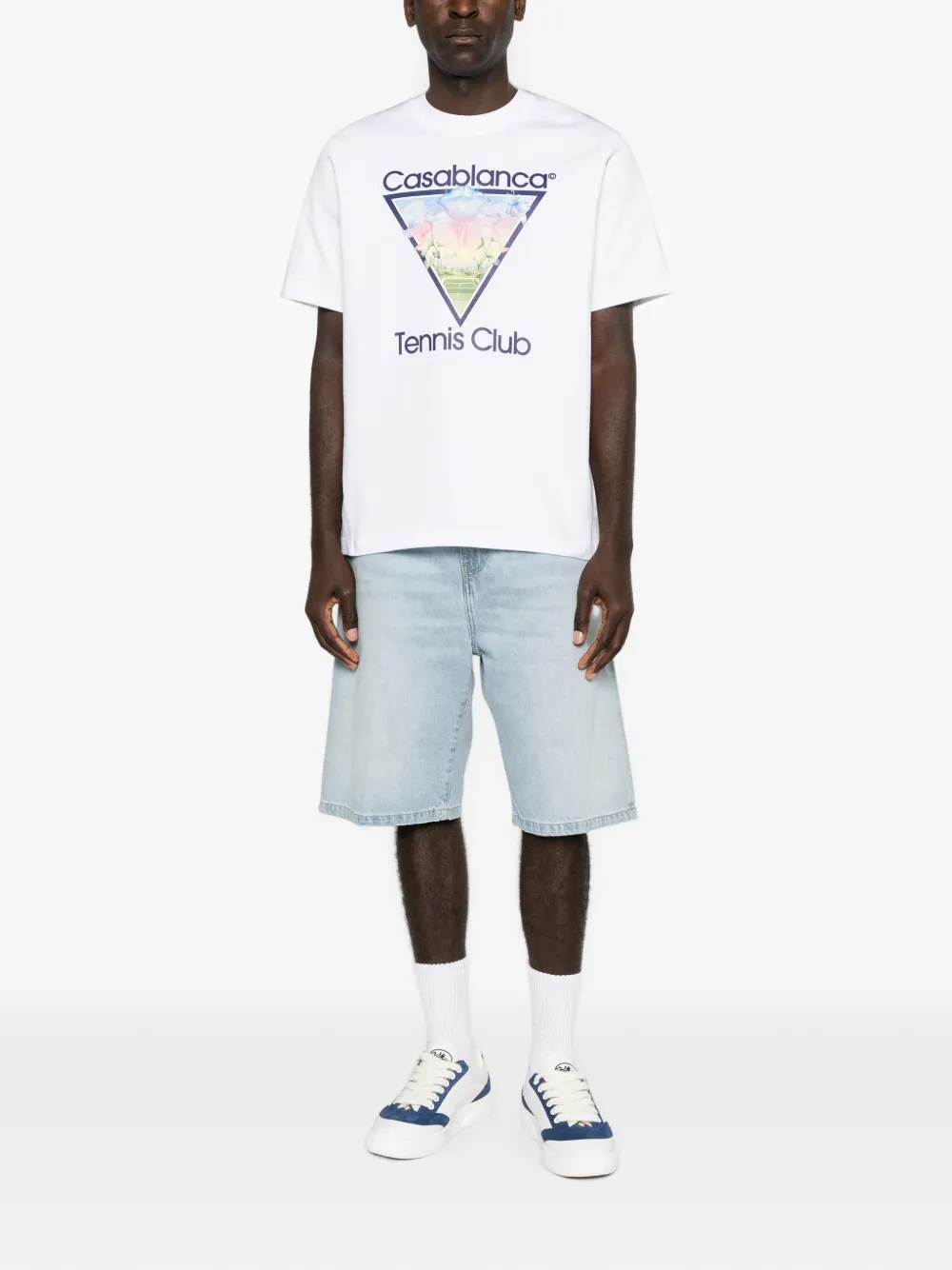 Casablanca Tennis Club Icon T-shirt met grafische print Wit