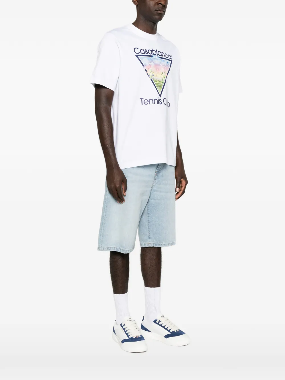 Casablanca Tennis Club Icon T-shirt met grafische print Wit