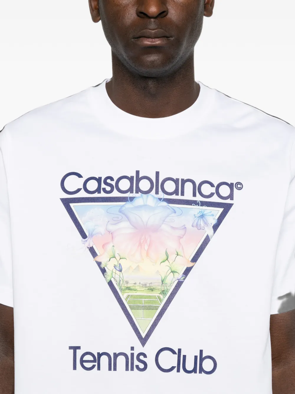 Casablanca Tennis Club Icon T-shirt met grafische print Wit