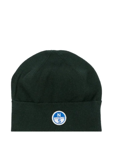 North Sails Kids logo-patch ribbed beanie hat