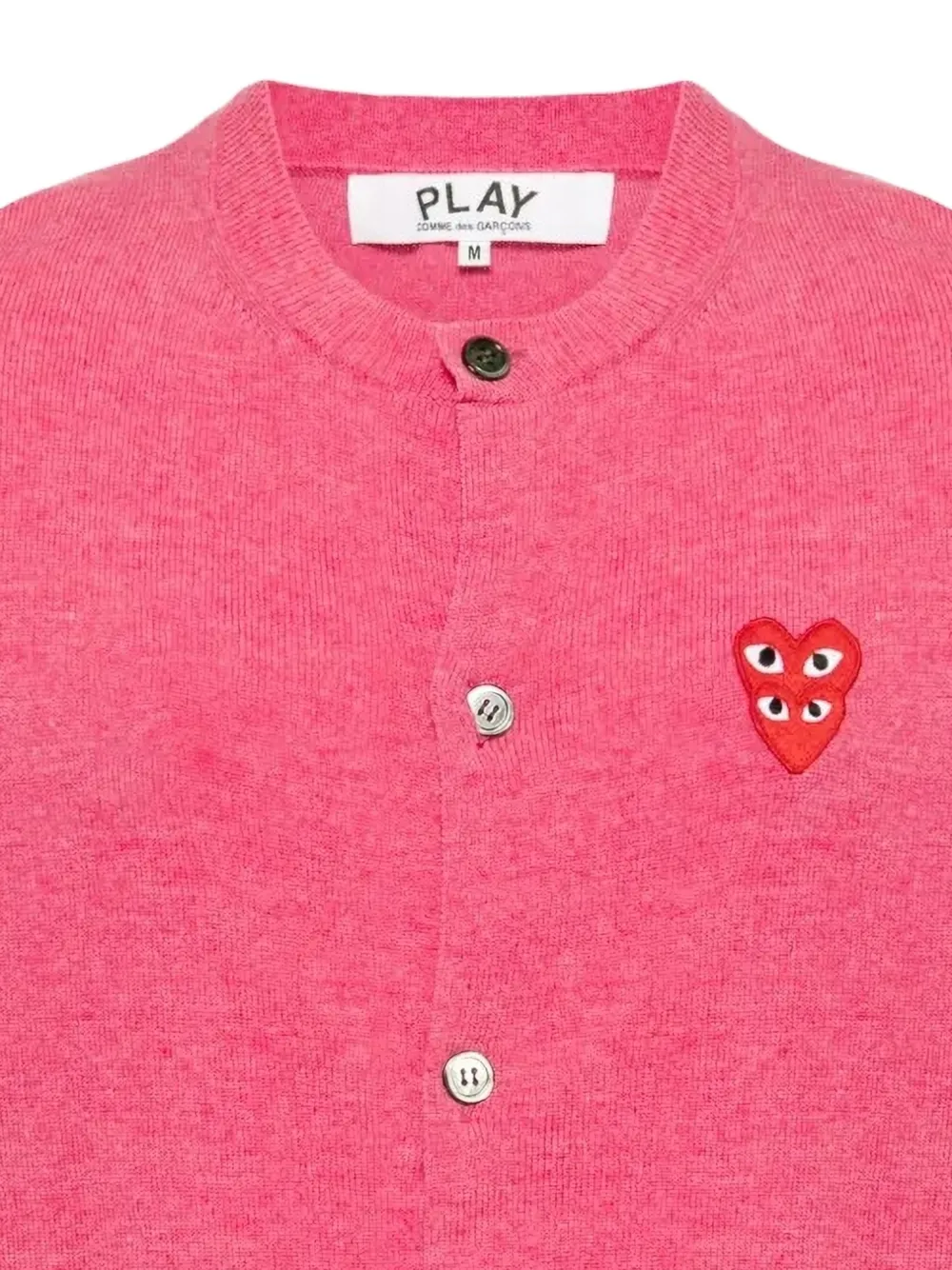 Comme Des Garçons Play vest met knopen en hartpatch Roze
