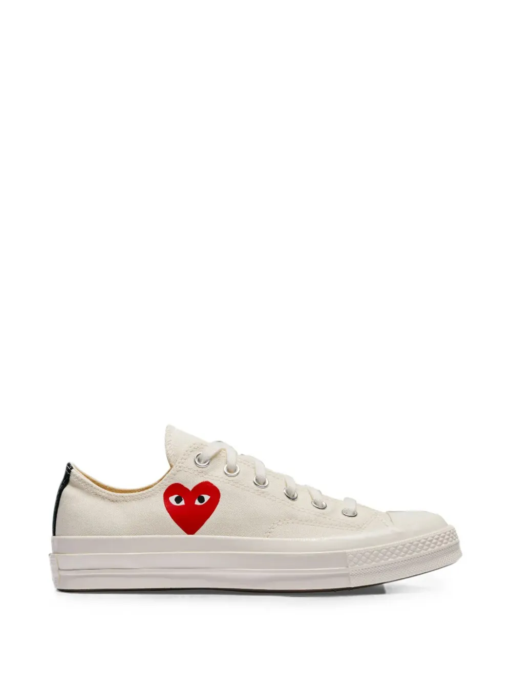 Comme Des Garçons heart-motif lace-up sneakers - Toni neutri