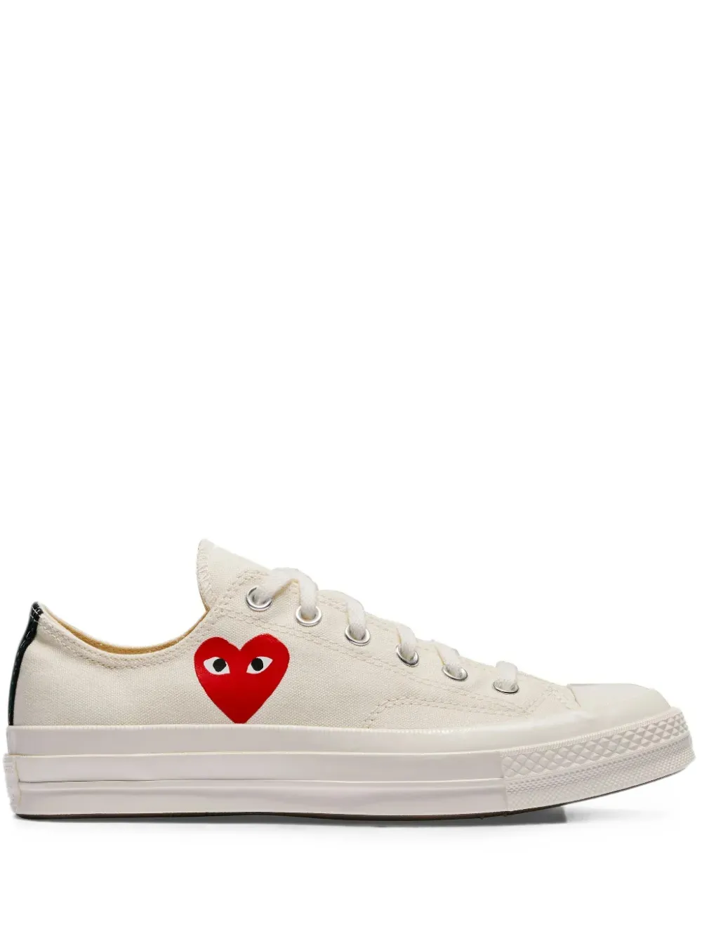 Comme Des Garçons x Converse Chuck 70 heart-motif lace-up sneakers Beige