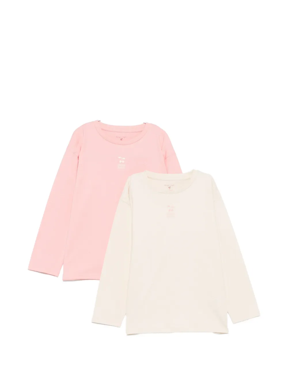Konges Sløjd logo-print long-sleeve T-shirt (set of two) - Rosa