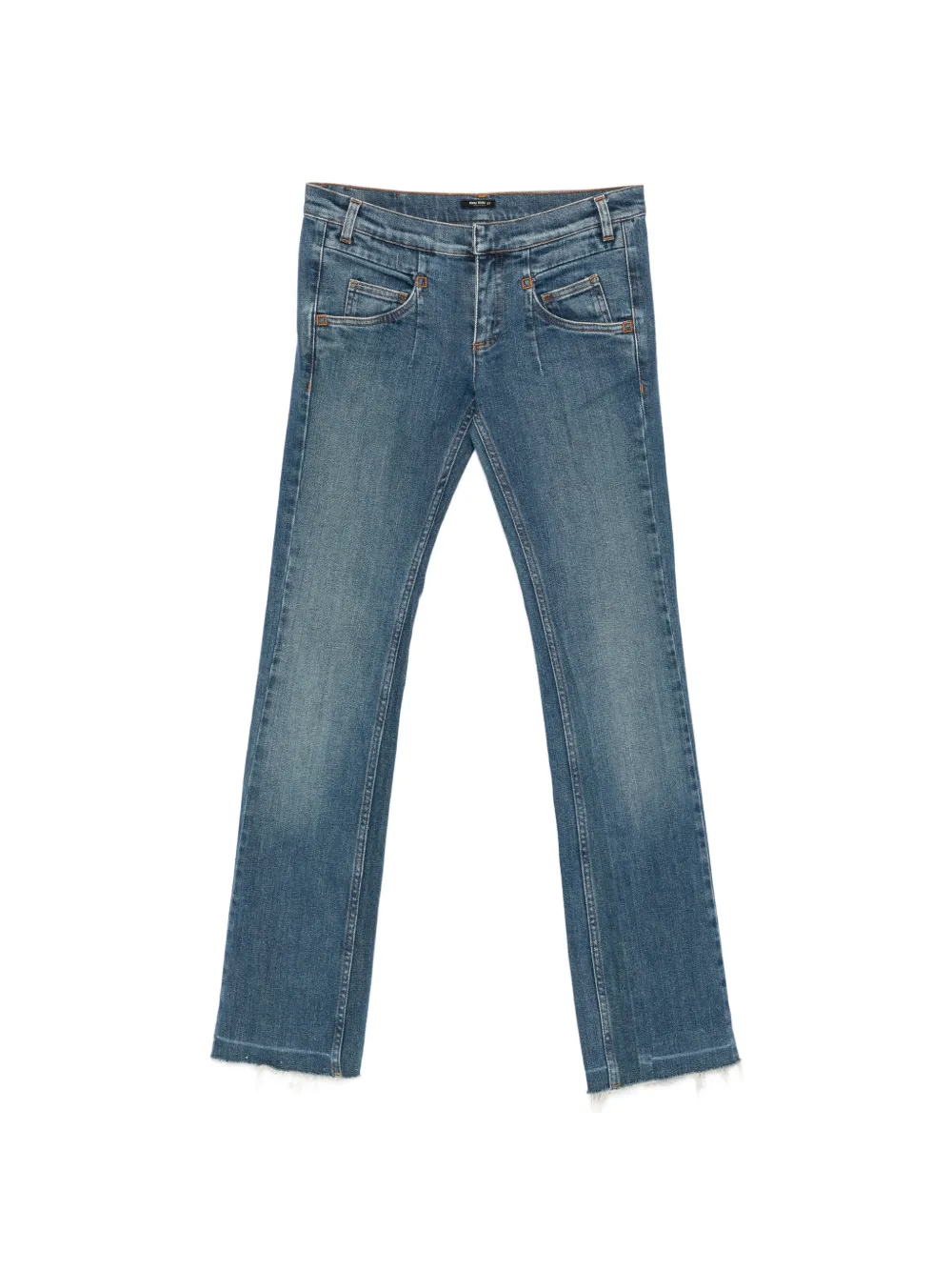 Miu Miu Pre-Owned Jeans con orlo a taglio vivo anni 2000 - Blu