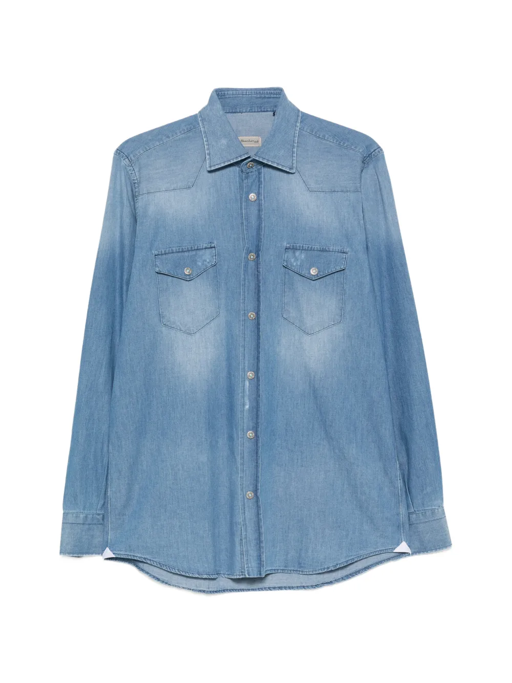 SARTORIO NAPOLI western-style denim shirt - Blu