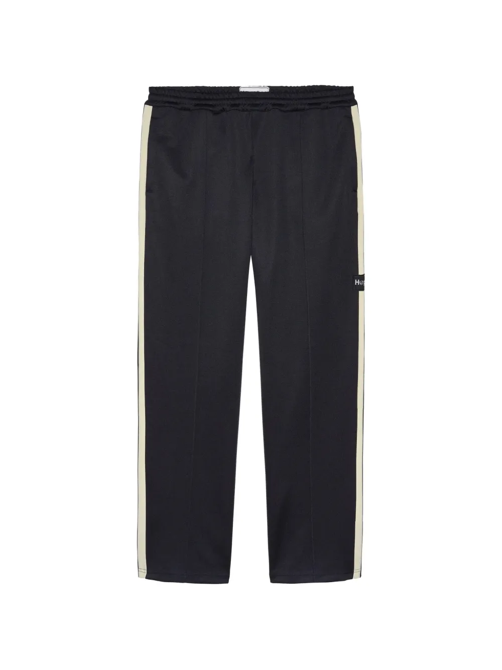 HOPEIUM side-stripe logo-patch track pants - Nero