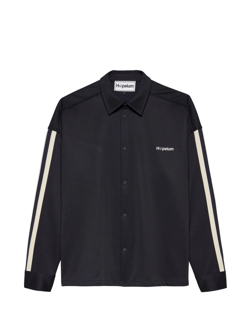 HOPEIUM logo-print side-stripe jacket - Blau