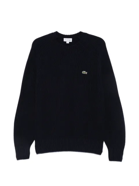 Lacoste ribbed-knit raglan-sleeve sweater