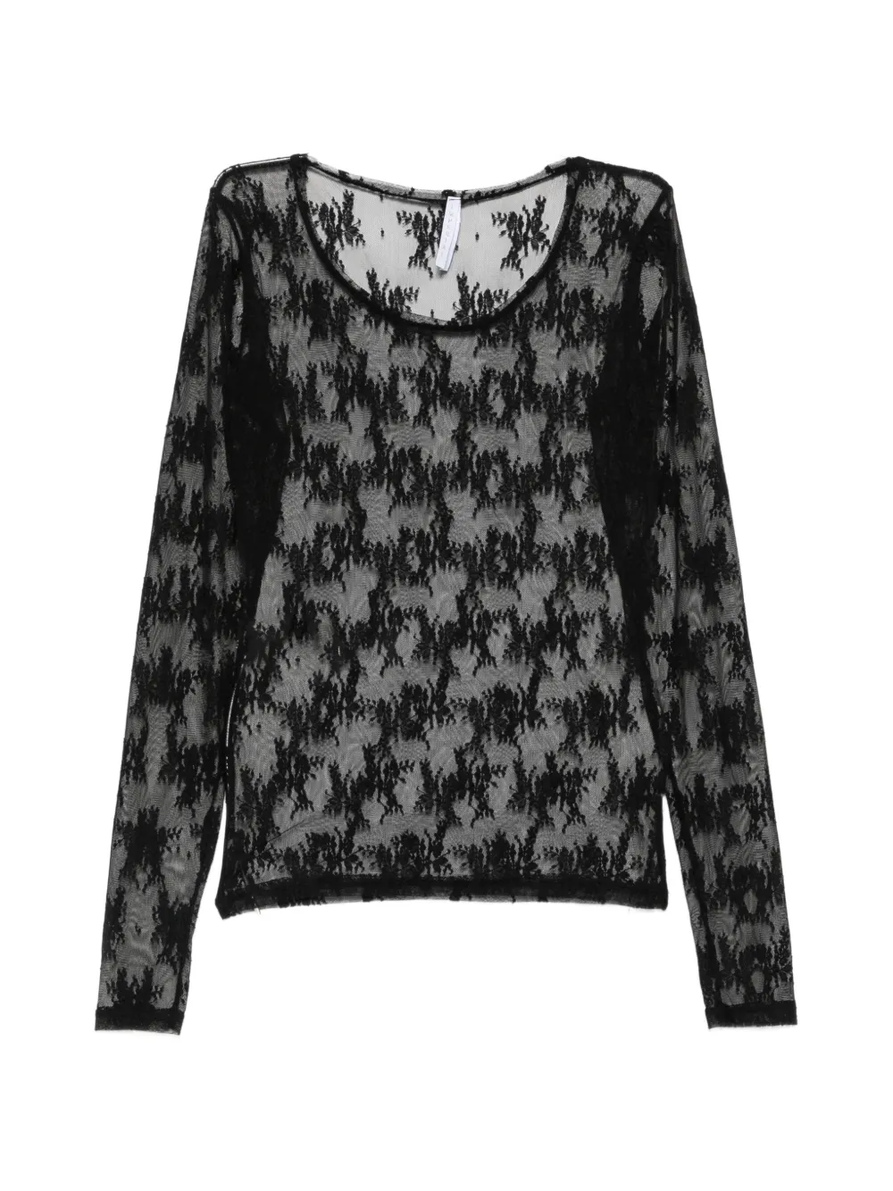 IMPERIAL lace-patterned long-sleeve top