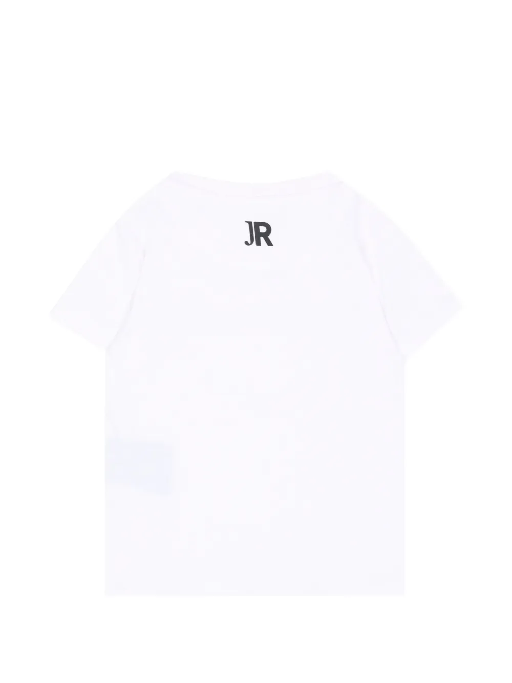 John Richmond Junior T-shirt met knoopsluiting en logoprint Wit