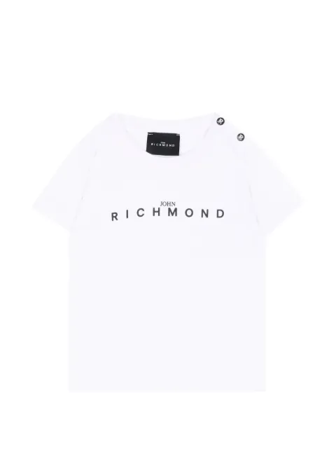John Richmond Junior logo-print button-fastening T-shirt