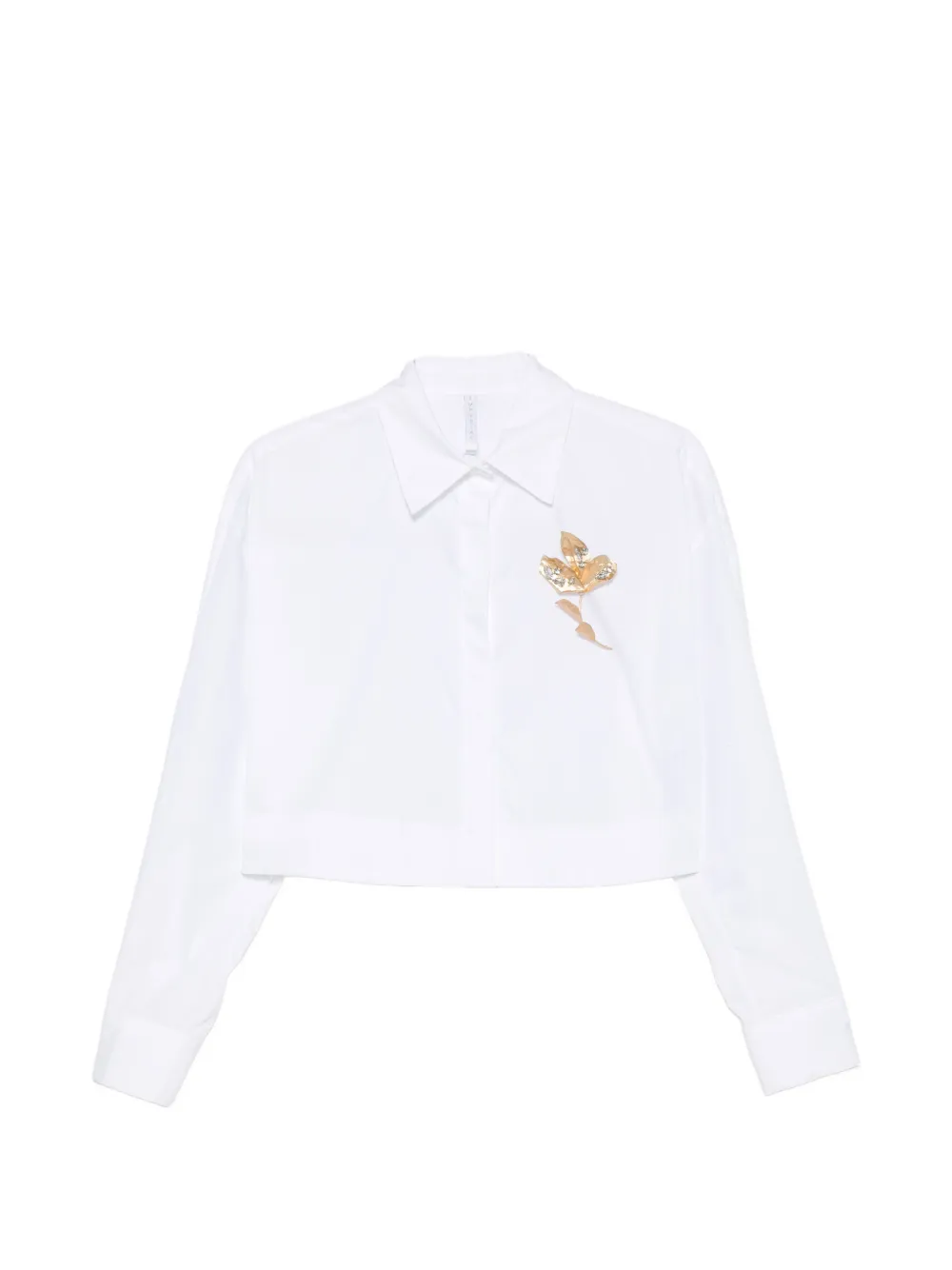IMPERIAL cropped long-sleeve shirt - Weiß