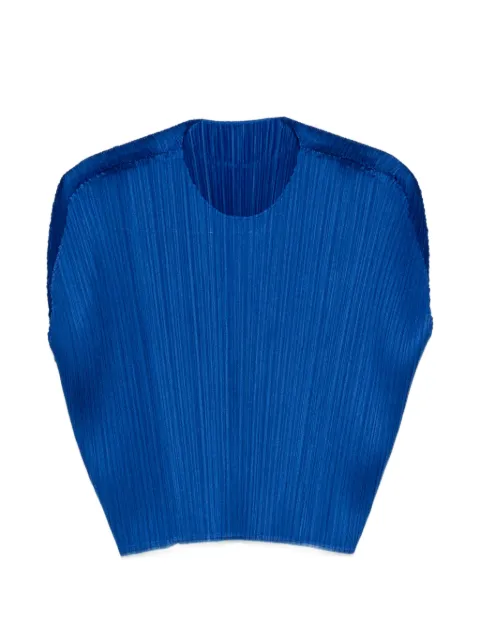 Pleats Please Issey Miyake blusa con pliegues