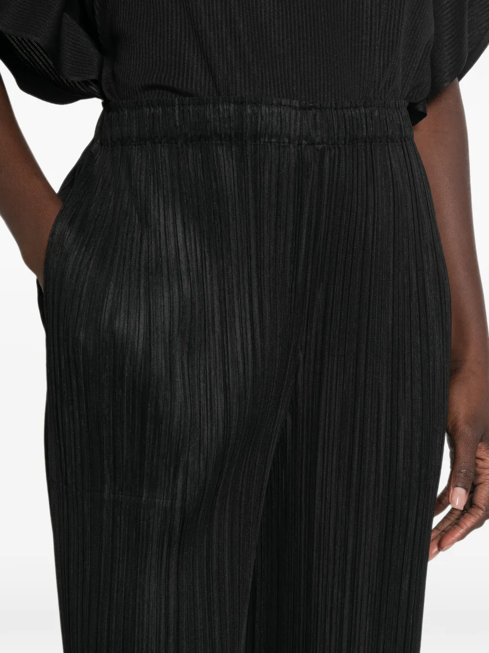 Pleats Please Issey Miyake Cropped plooibroek Zwart