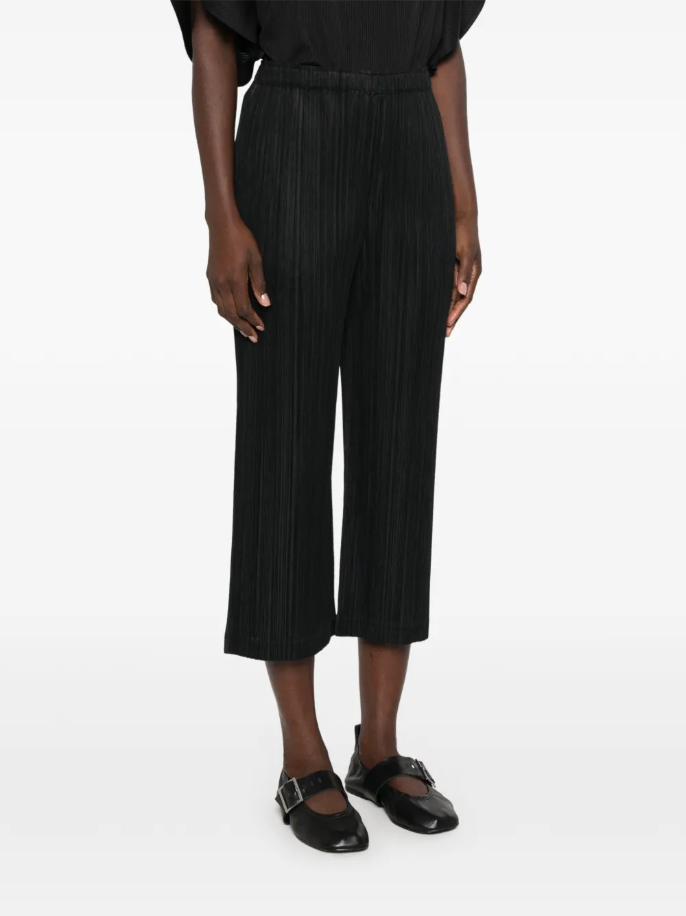 Pleats Please Issey Miyake Cropped plooibroek Zwart