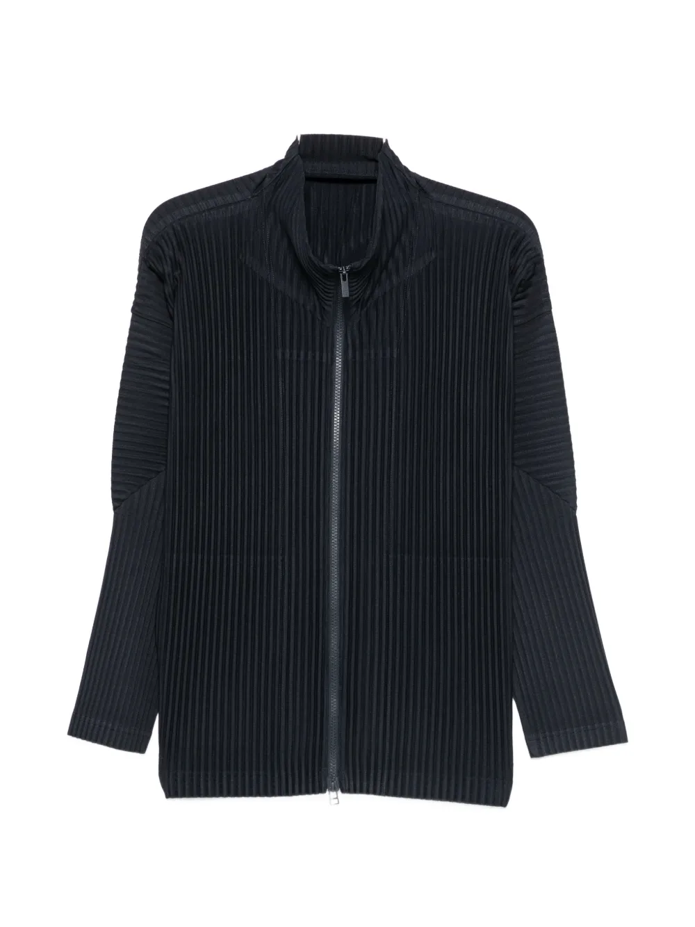Homme Plissé Issey Miyake pleated zip-up cardigan - Blau