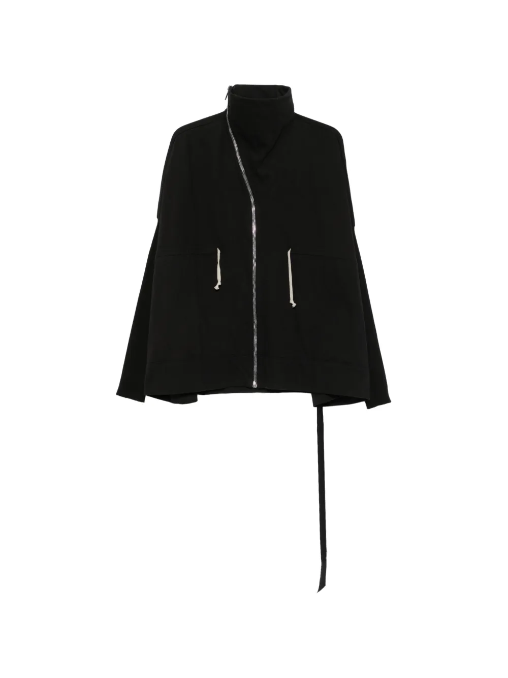 Rick Owens DRKSHDW asymmetric-zip funnel-neck sweatshirt - Nero