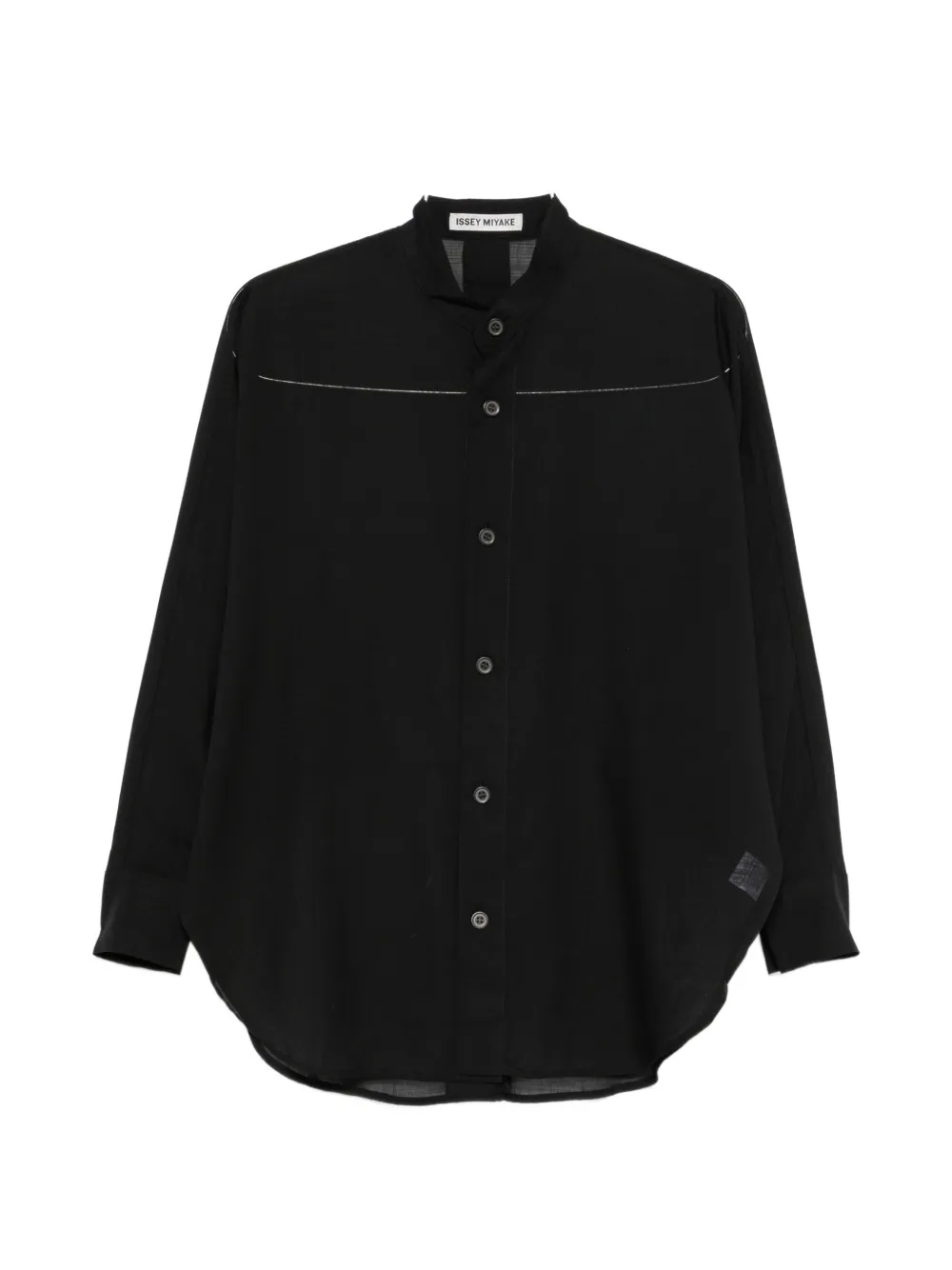 Issey Miyake panelled long-sleeve shirt - Schwarz