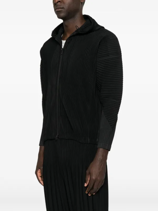 Homme Plissé Issey Miyake ジップアップ パーカー | ブラック