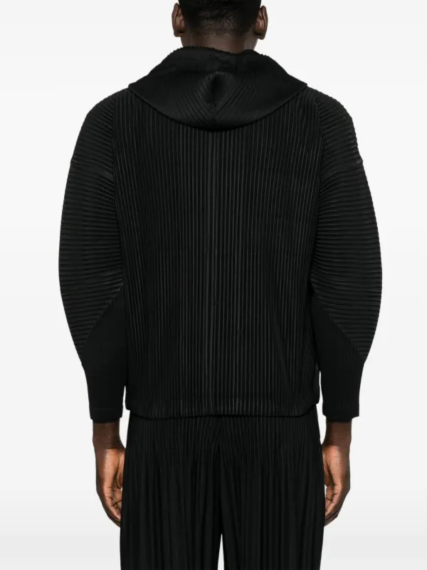 Homme Plissé Issey Miyake ジップアップ パーカー | ブラック