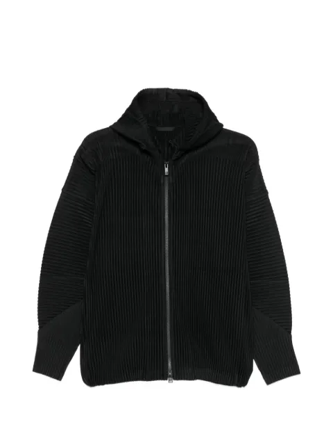 Homme Plissé Issey Miyake plissé zip-up hoodie